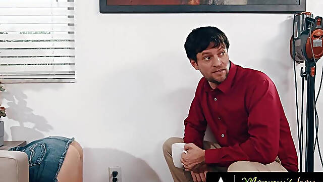 Stuck Nanny Riley Jacobs Is Destroyed By Her Boss Fat Dick While His Wife