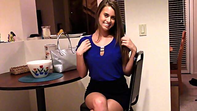 Amateur Teen with Huge Dildo Masturbating on Webcam