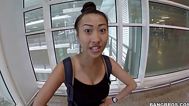 Big Tit Asian chick fucked in public