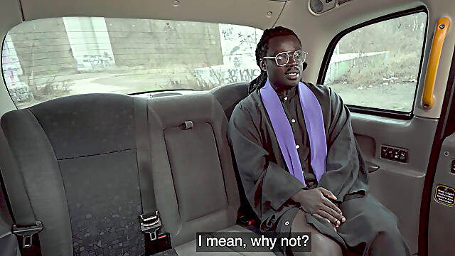 Curvy Ebony Mystique gets fucked hard in a taxi