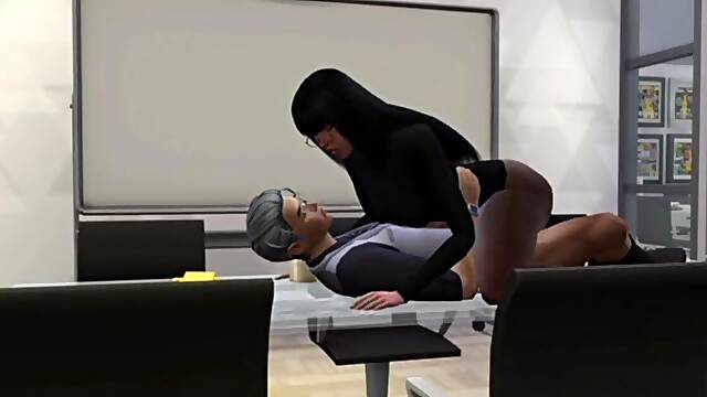 Hot gangbang ate the office with cumslut secretary
