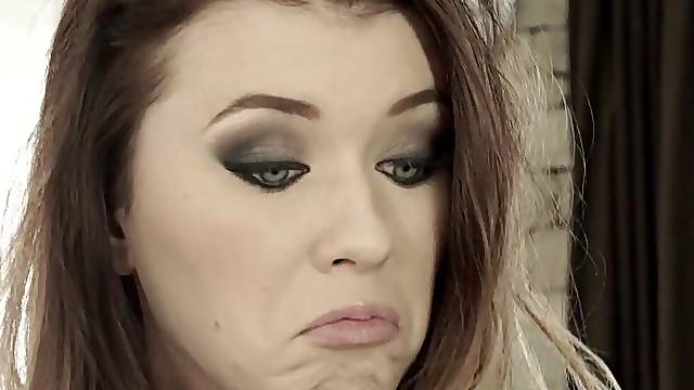 Teen goes cross-eyed from hard anal