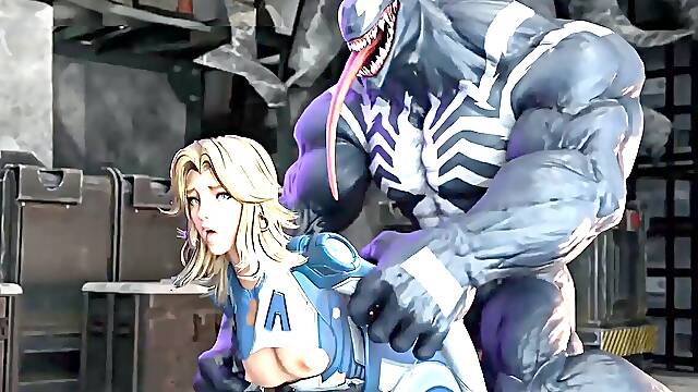 Invisible doll boinked by Venom and her spouse