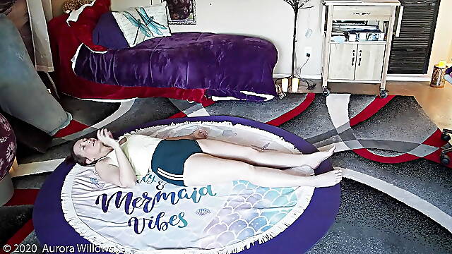 Stretching in green booty shorts today.