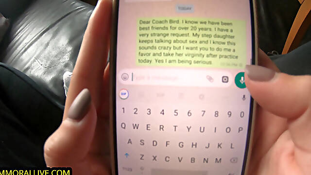 Flexible 18-year-old gymnast cons her coach &amp; stepdad - Mia Split part 1 of 2