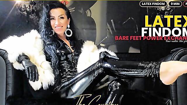 LATEX FINDOM: Bare Feet & Fur Coat Mind Fuck | The Countess