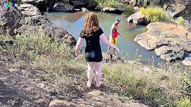 Swimming Pool in the Middle of the Woods Sex Performed in Daylight by a Married Man and a Young Girl