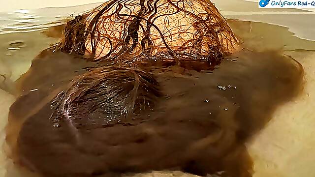 Underwater Bathtub Blowjob with Long Haired Redhead MILF