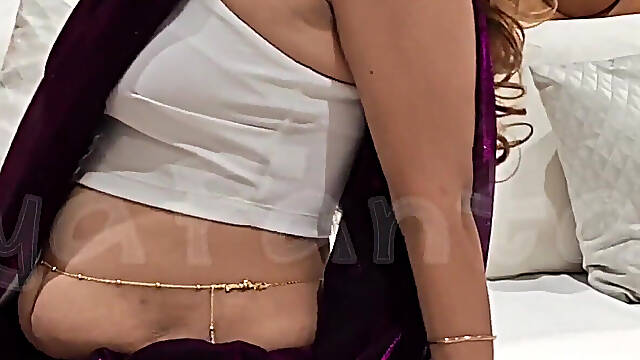 Riya in Saree #31 Deepthroat Cumshot in Mouth