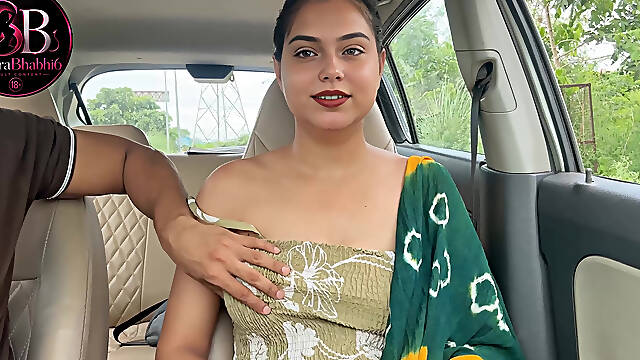 Doggystyle Handjob for Friend in Car Outdoors - Risky Sex Hindi Audio
