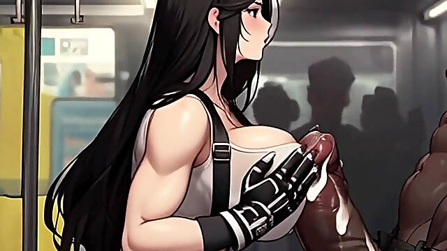 Tifa Searches for Dick on the Train