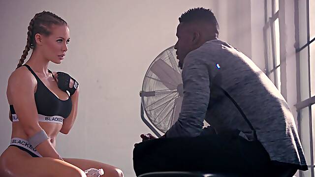 Nicole's massive knockers bounce as Jason slams her with his huge schlong